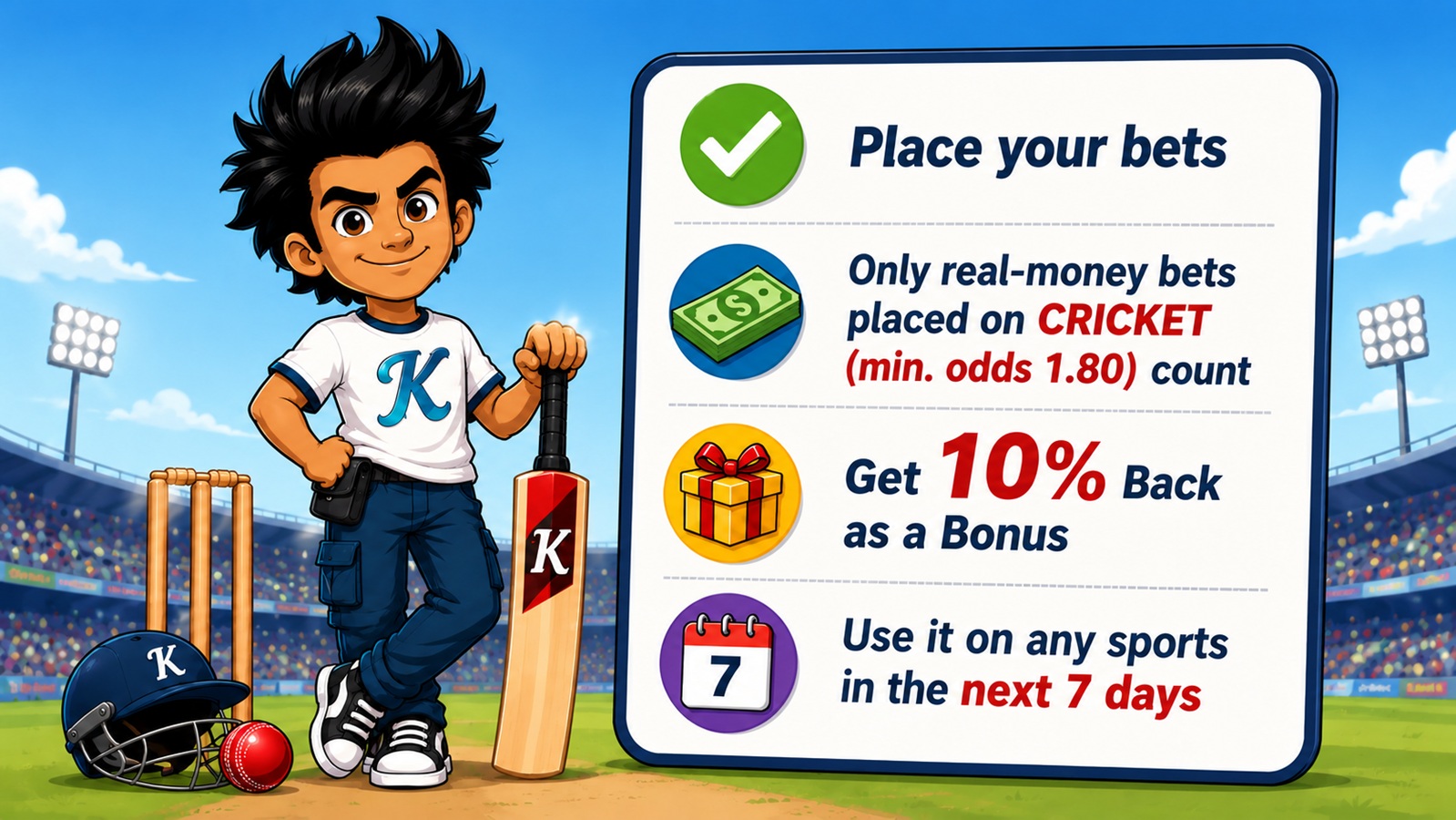 Weekly Cricket Cashback